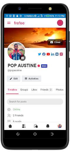 frefee: Social Timeline App With Earning System screenshot 5