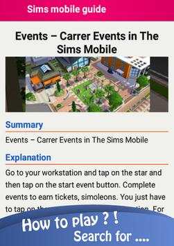Sims mobile guide 2018 screenshot 4