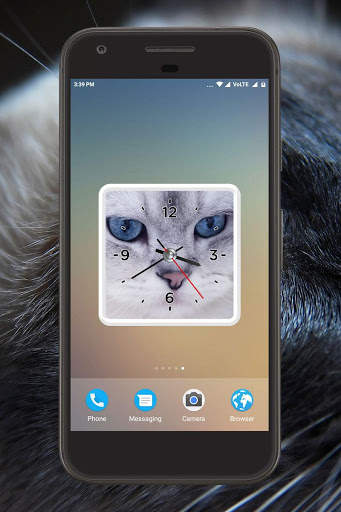 Blue Eyes Clock Live Wallpaper screenshot 4