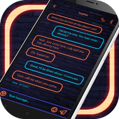 Neon SMS Message - Free Neon Light Theme icon