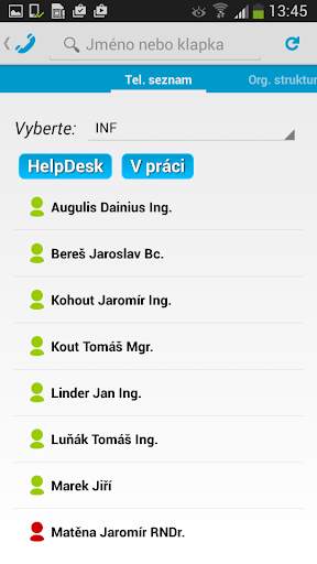 Telefonní seznam PLA screenshot 1