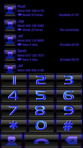 THEME METAL BLUE FOR EXDIALER screenshot 1