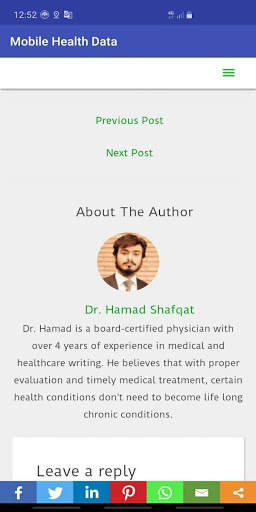 Mobile Health Data - All About Health and Diseases screenshot 2