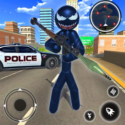 Spider Stickman Rope Hero - Black Hero Vice Town 1