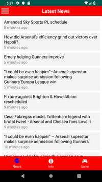 Latest Arsenal News 24/7, Funny Football Game screenshot 1