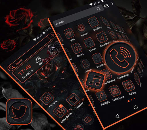 Gothic Rose Launcher Theme screenshot 1