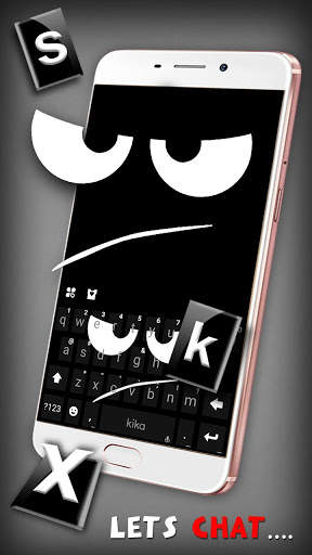 Black Angry Face Keyboard Theme स्क्रीनशॉट 3