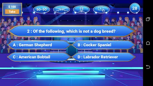 Millionaire Quiz - Fun Trivia Quiz Game screenshot 4