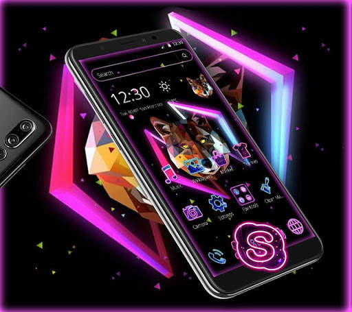 Neon Wolf Launcher Theme 🐺 3 تصوير الشاشة