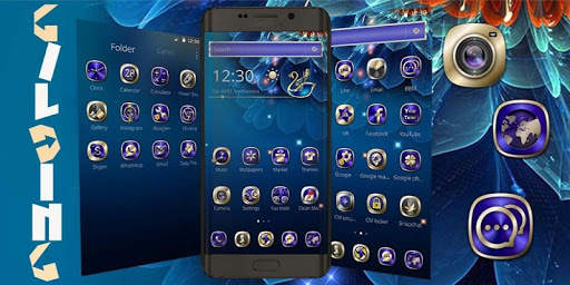 Blue Gold Luxury Theme screenshot 4