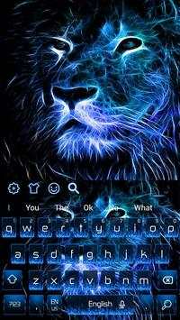 Blue Flame Lion Keyboard Theme screenshot 4