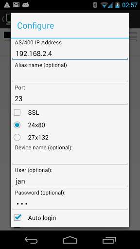Mocha TN5250 LITE screenshot 4