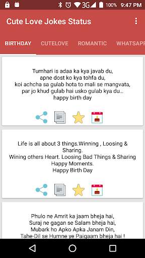Birthday Love Jokes Swag Status screenshot 1