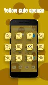 Yellow cute sponge theme screenshot 3
