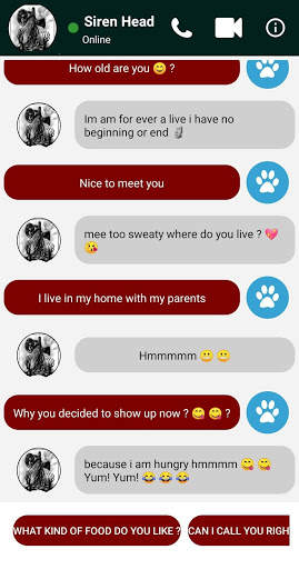 Call Siren Head chat   video call (Simulation) screenshot 2