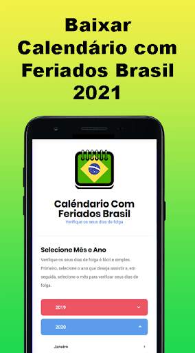 Calendário Com Feriados Brasil 2021 Grátis 4 تصوير الشاشة