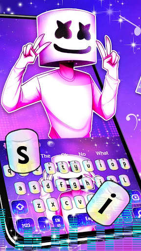 Galaxy Neon DJ Keyboard Theme screenshot 1