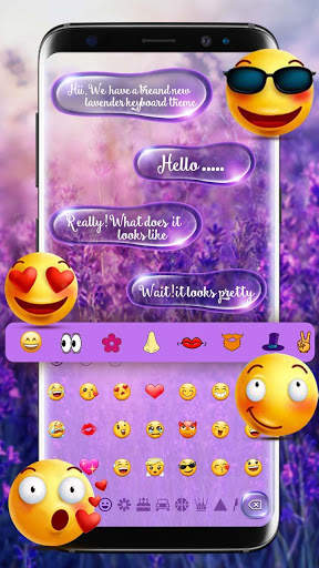 SMS Shimmer Lavender Keyboard screenshot 3