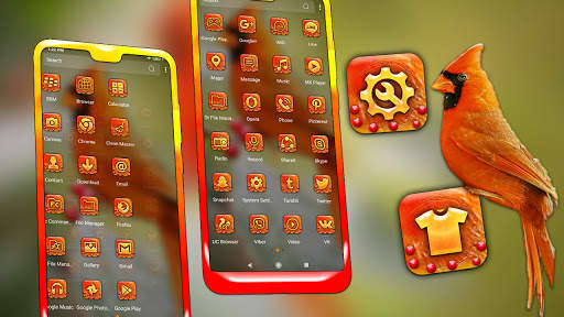 Cardinal Bird Launcher Theme screenshot 2