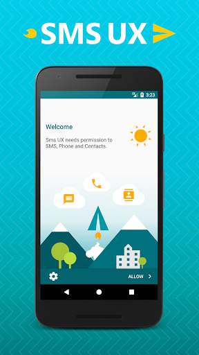 Sms UX - Fast sms app, messenger, voice to text screenshot 1