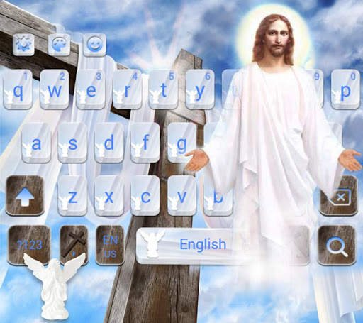 Jesus Christ Keyboard Theme God Bless You screenshot 1