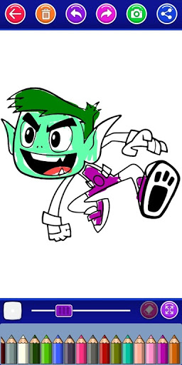 Teen the titans coloring go cartoon game screenshot 3