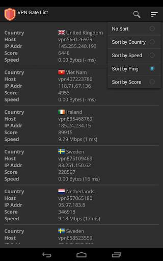 VPN Gate List (Best Free VPN) screenshot 9