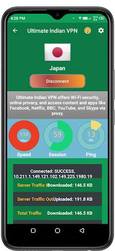 Ultimate Indian VPN | Unlimited Data | Speed Test screenshot 4