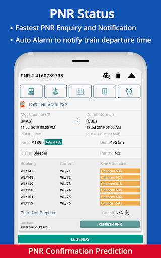 Live Train IRCTC Enquiry PNR Status Indian Railway screenshot 2