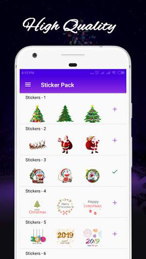 Christmas - Stickers for WhatsApp WAStickerApps screenshot 2