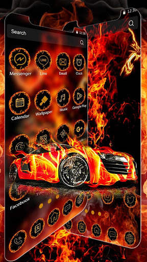 Flaming Car Sports Wallpaper Animasi Tema Peluncur screenshot 3