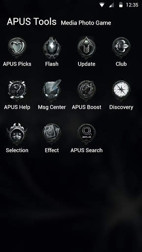 Baru warna hitam Keren APUS gratis tema fashion screenshot 4
