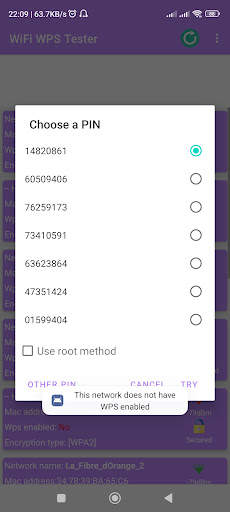 WIFI WPS TESTER ( no Root ) screenshot 3