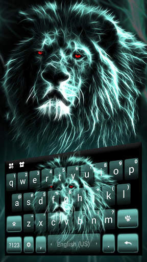 Tema Keyboard Luminous Lion screenshot 2