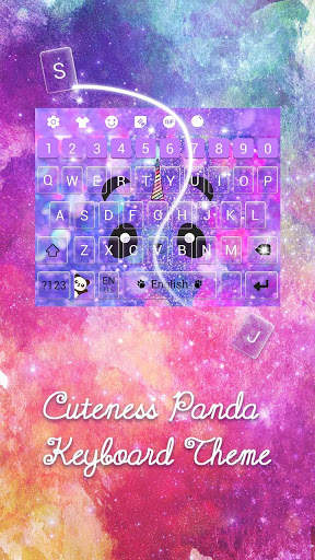 Cute Panda Keyboard Theme screenshot 2