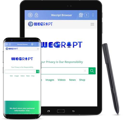 WECRIPT | Private, Fast, Safe & incognito Search 2 تصوير الشاشة