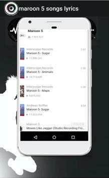 maroon 5 songs lyrics screenshot 2