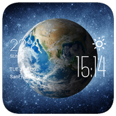 ikon Earth weather widget/clock