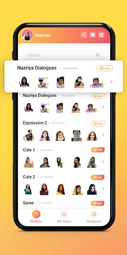 Nazriya Whatsapp Stickers screenshot 2