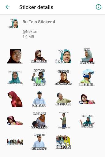 Bu Tejo Tilik - WAStickerApps screenshot 5