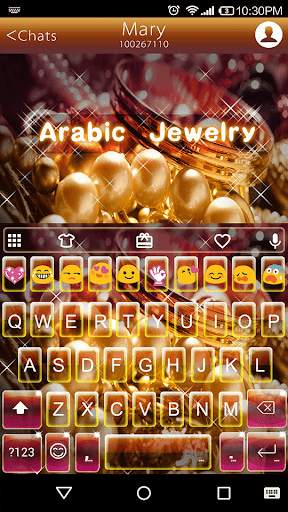 Arabic Jewelry Emoji Keyboard screenshot 1