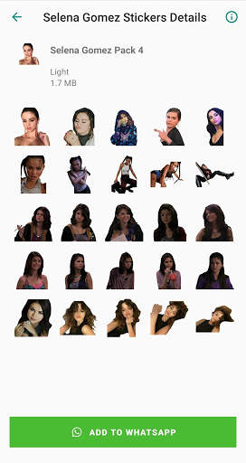 Selena Gomez Stickers App screenshot 5