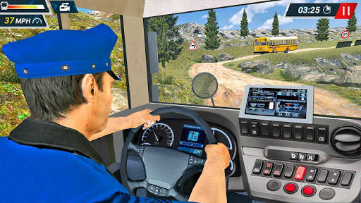 Di luar jalan Tinggi Sekolah Bis Simulator - Bus screenshot 3