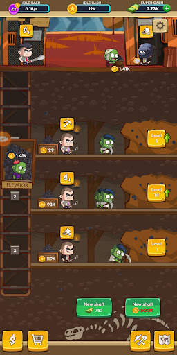 Idle Zombie Miner Tycoon: Gold screenshot 1