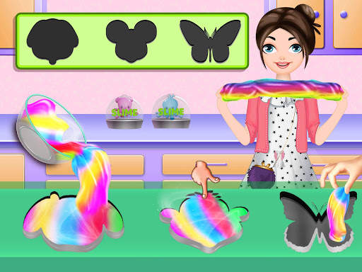 Rainbow DIY Slime Maker: Squishy Fluffy Jelly Game screenshot 1