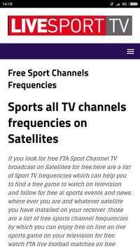Sport Tv Channels स्क्रीनशॉट 1