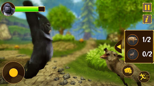 The Angry Gorilla Hunter- Wild Animal Attack Games screenshot 1