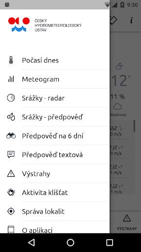 ČHMÚ screenshot 1