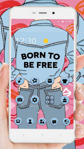Blue Jeans Back View Theme screenshot 3
