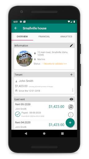 Property management - rent receipt & financials screenshot 2